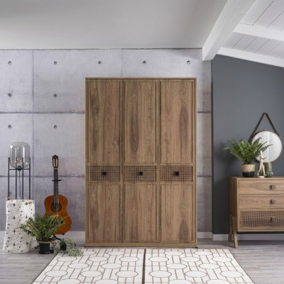 Armoire Armoire Armoire en bois Meubles de chambre Bois Marron nouveau