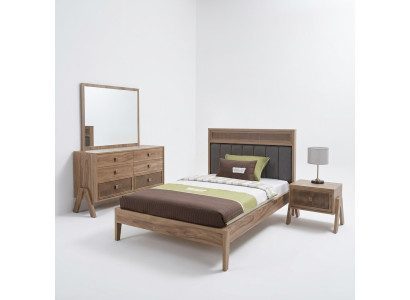 Chambre d'enfants Cadre de lit complet Mobilier pour enfants Lit en bois jeu de 4 pièces