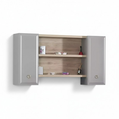 Armoire murale Armoire murale Chambre d'enfants Étagère en bois Gris Design