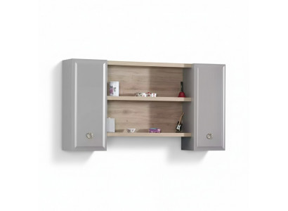 Armoire murale Armoire murale Chambre d'enfants Étagère en bois Gris Design