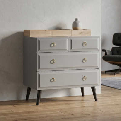 Commode Armoire Chambre d'enfants Commodes Bois Gris Moderne Chambre de jeunes