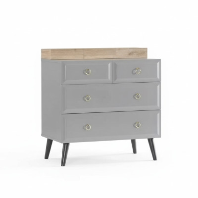 Commode Armoire Chambre d'enfants Commodes Bois Gris Moderne Chambre de jeunes