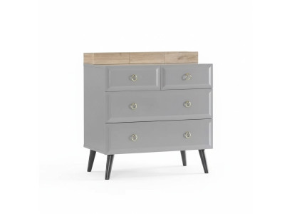Commode Armoire Chambre d'enfants Commodes Bois Gris Moderne Chambre de jeunes
