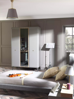 Lit complet pour jeunes enfants meubles pour enfants chambre enfant lit bois gris ensemble 5 pièces