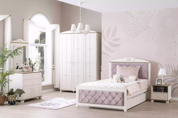 Armoire de design Armoire en bois Meuble en bois Luxe Blanc 3 portes