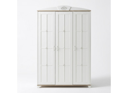 Armoire de design Armoire en bois Meuble en bois Luxe Blanc 3 portes