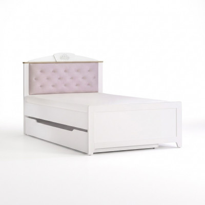 Lit fonctionnel Chesterfield Lit enfant extensible Lit en bois rose à 100%
