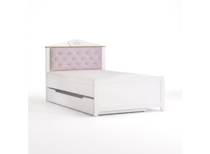Lit fonctionnel Chesterfield Lit enfant extensible Lit en bois rose à 100%