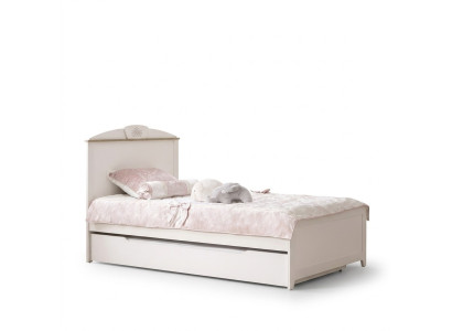 Lit d'enfants Lit en bois Lit fonctionnel Lit extensible 100 % bois Blanc neuf