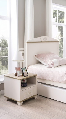 Conception de table de chevet pour enfants Table de chevet console de nuit Chambre d'enfants Bois Blanc