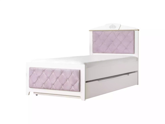 Chambre d'enfants Ensemble complet de meubles pour enfants Chesterfield Lit en bois Rose Ensemble de 8 pièces