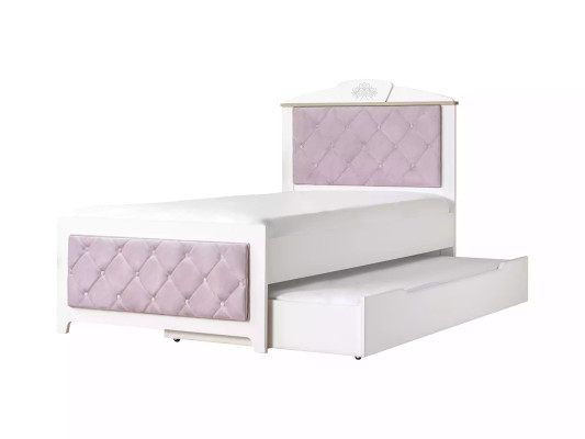 Chambre d'enfants Ensemble complet de meubles pour enfants Chesterfield Lit en bois Rose Ensemble de 8 pièces