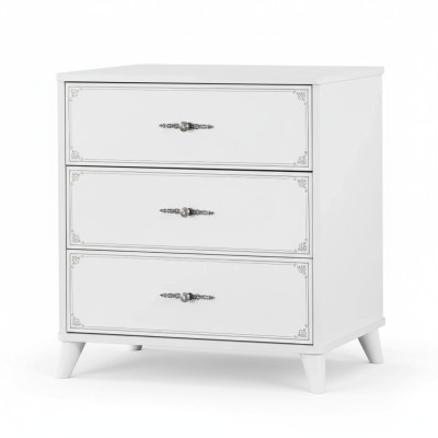Bahut Commode Armoire En bois Commodes Chambre à coucher Design Blanc Luxe