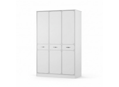 Armoire en bois Armoire Armoire de luxe Meubles en bois Blanc 3 portes Design
