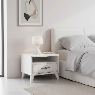 Table de chevet console de nuit Chambre Bois Blanc table de nuit pour enfants de luxe
