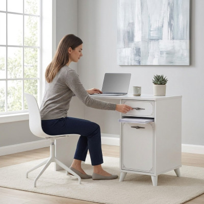 Kinder Schreibtisch Schreibtisch Computerschreibtisch Holz Weiß Design Tisch Tische