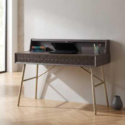 Bureau d'ordinateur Bureau en bois Bureau en bois Table de bureau Gris Table pour enfants de luxe