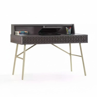 Bureau d'ordinateur Bureau en bois Bureau en bois Table de bureau Gris Table pour enfants de luxe