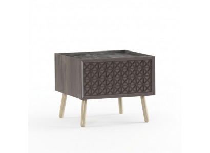 Table de chevet de la chambre à coucher Console de nuit en bois gris Table de nuit pour enfants de luxe