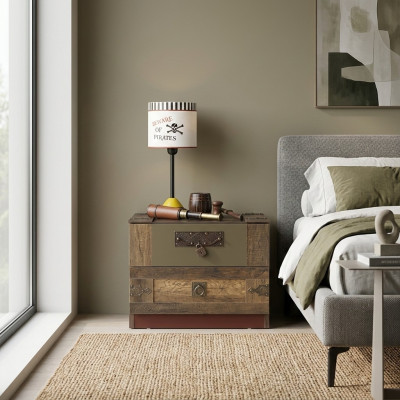 Console de nuit Chambre d'enfants Table de chevet Bois Marron Table de chevet pour enfants de luxe