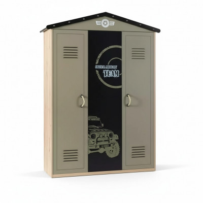 Armoire Armoire en Bois Armoire de Luxe Meubles en Bois 3 portes 0Design Vert