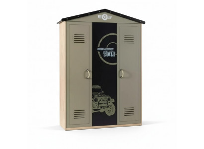 Armoire Armoire en Bois Armoire de Luxe Meubles en Bois 3 portes 0Design Vert