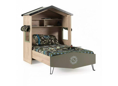 Cadre de lit design Lit en bois Vert Garçons Mobilier pour enfants Lit d'enfants Moderne