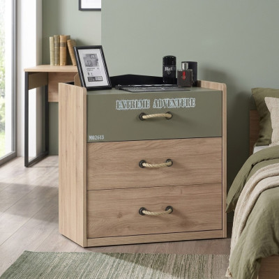Commode Armoire Bois Commodes Meubles pour enfants Buffet Design Vert Luxe