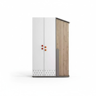 Armoire moderne en bois Armoire Garde-robe Meuble en bois Design à 3 portes Blanc