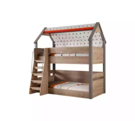 Lits superposés pour enfants Cadre de lit Chambre d'enfants Bois Brun Design