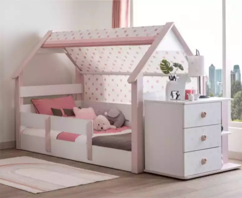 Kinderbettgestell Bettgestell Kinderzimmer Holz Weiß Betten Kinderzimmermöbel