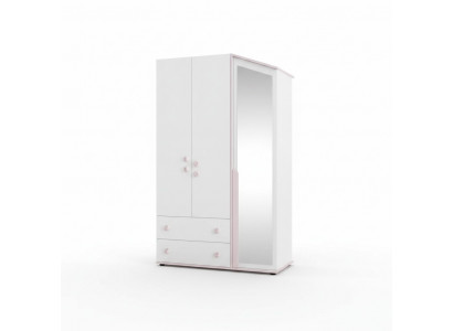 Armoire en bois de design Armoire en bois Armoire Mobilier Bois Miroir Blanc neuf