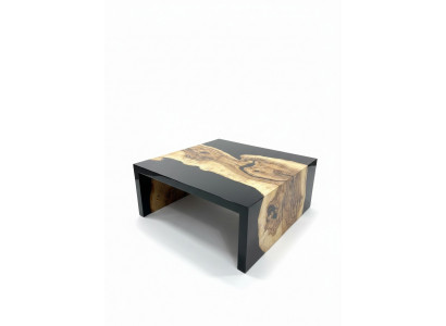 Table basse en résine époxy Table basse en bois massif Table bois Table d'appoint Table en résine époxy