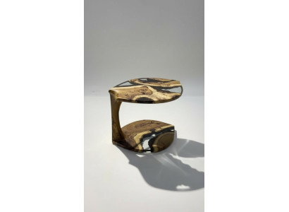 Table basse table d'appoint Table basse Résine époxy Marron Salon Design