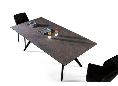Table à manger extensible Table de salle à manger Table de cuisine Bois Noir Table