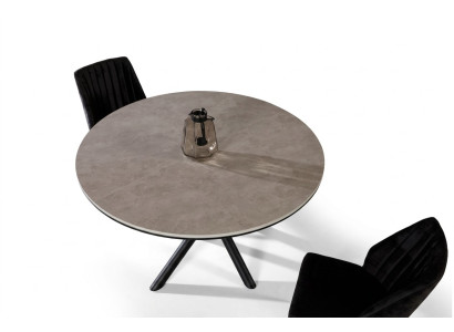 Table à manger Ronde Table à manger Extensible Table de cuisine Bois Gris Tables