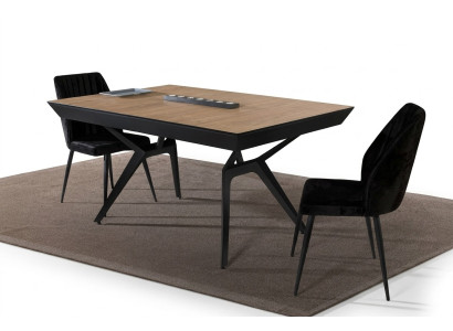 Table de la cuisine Table de la salle à manger Extensible Design Luxe Bois Marron Table