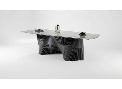 Table de salle à manger Table à manger Table de cuisine Salle à manger Bois Noir Table de luxe
