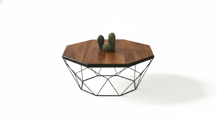 Table basse Table basse Table d'appoint Marron Salon Design Table en bois
