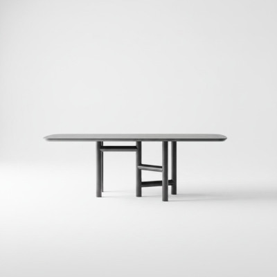 Table de cuisine Table à manger Extensible Design de luxe Bois Gris