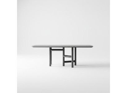 Table de cuisine Table à manger Extensible Design de luxe Bois Gris