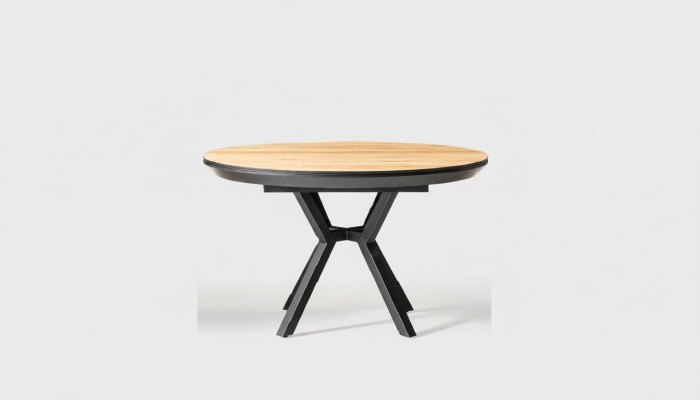 Table de cuisine Table ronde marron Table à manger de luxe Table à manger Salle à manger en bois