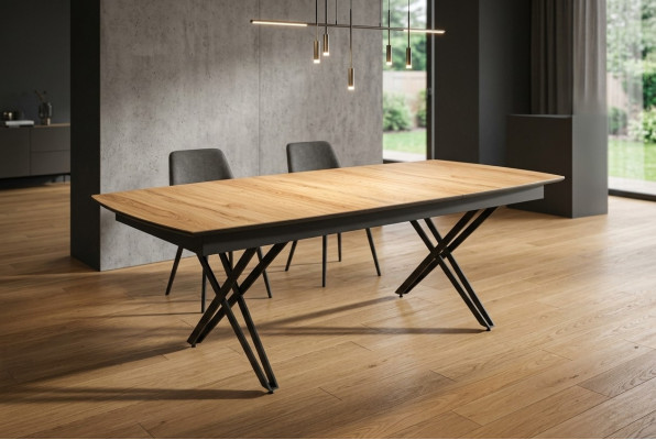 Conception table de cuisine Table de salle à manger Extensible Bois Marron Table Meubles
