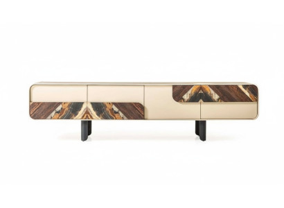 Meuble TV Meuble bas TV Buffet commode Bois Beige Salon Unité murale de meubles