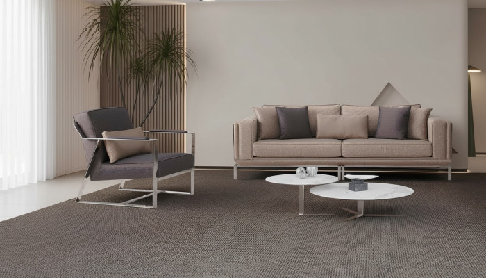 Ensemble de canapé complet et Ensemble de canapé Beige Canapé rembourré Canapé en tissu Canapé 2 pièces