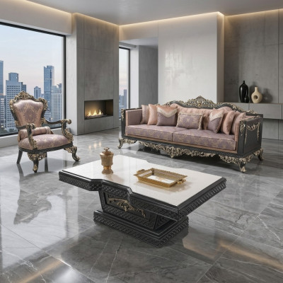 Table basse Table de salon Table d'appoint Consoles Gris Bois Table