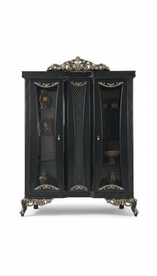 Vitrine Armoire Vitrine Armoires Salon Verre Gris Bois nouveau
