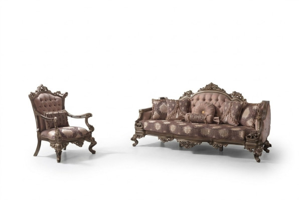 Canapé rembourré Chesterfield Ensemble de canapés Ensemble de canapés en tissu Beige Canapé ensemble