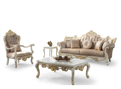 Canapé en tissu Canapé rembourré Ensemble de canapés Set de canapés Gris Chesterfield Set Sofa