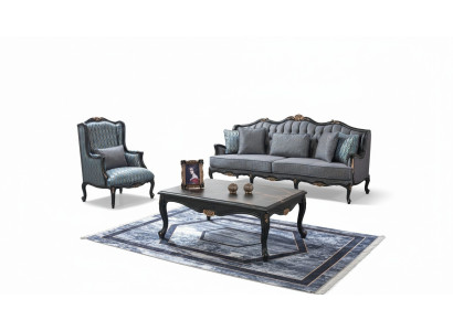 Canapé ensemble de canapés canapé canapé en tissu canapé rembourré set gris chesterfield